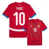 Stroje piłkarskie Serbia Dusan Tadic #10 Koszulka Podstawowej ME 2024 Krótki Rękaw